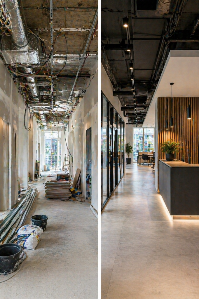 Gewerbeausbau München fertiger Innenausbau modernes Büro hochwertige Gewerbefläche