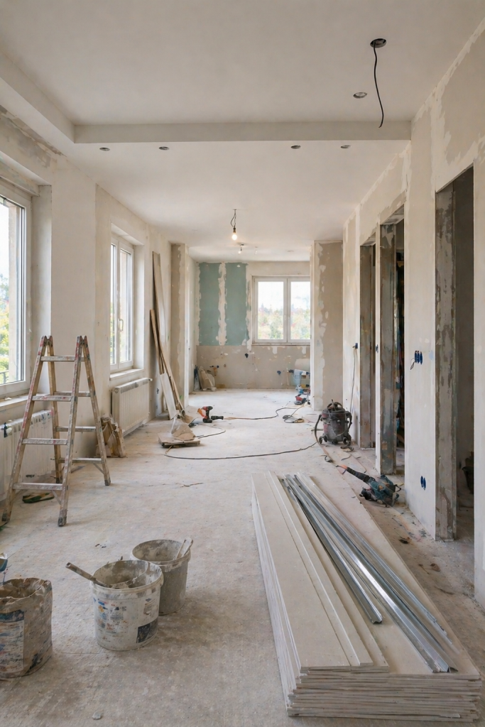 Wohnungsrenovierung München Baustelle Wohnung vor Renovierung Innenausbau Arbeiten