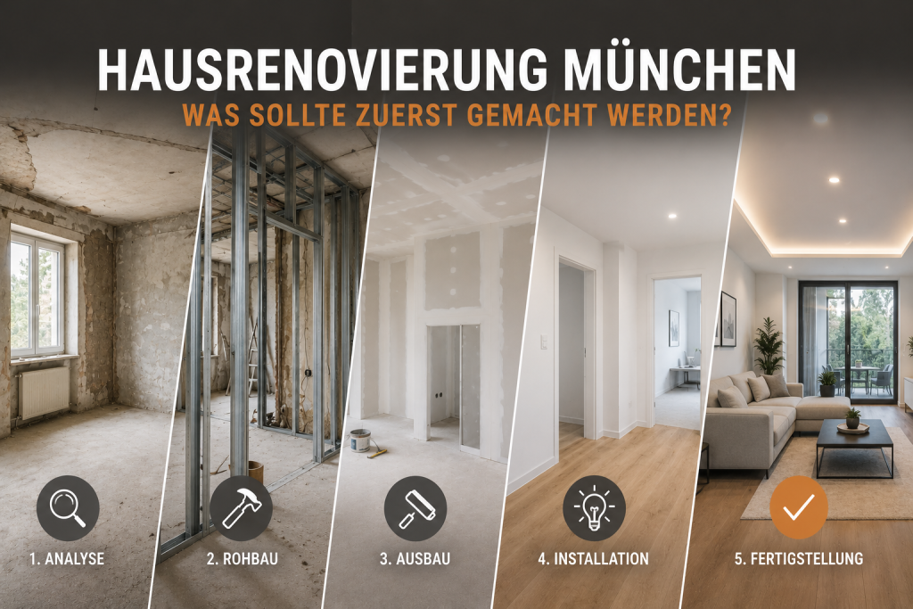 Hausrenovierung München – Was sollte zuerst gemacht werden?